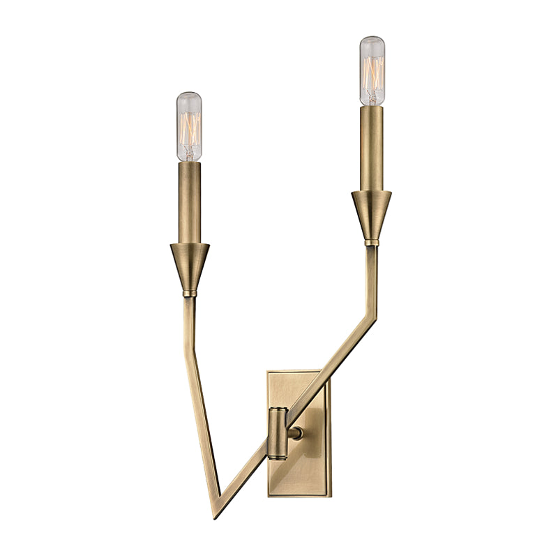 Hudson Valley - 8502R-AGB - Two Light Wall Sconce - Archie - Aged Brass