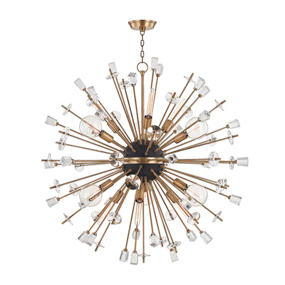 Hudson Valley - 5046-AGB - 12 Light Chandelier - Liberty - Aged Brass