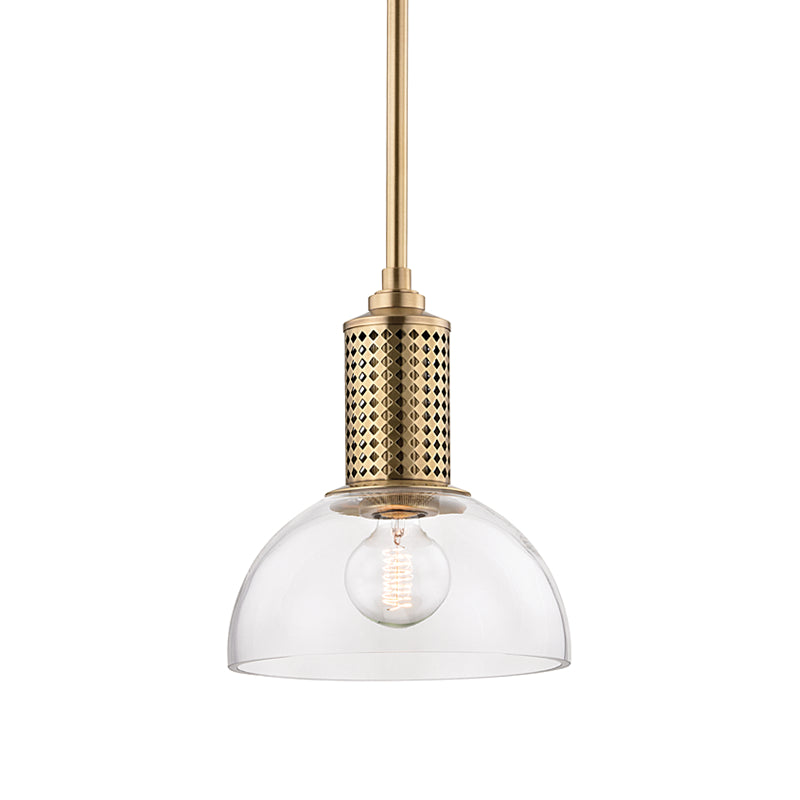 Hudson Valley - 7210-AGB - One Light Pendant - Halcyon - Aged Brass