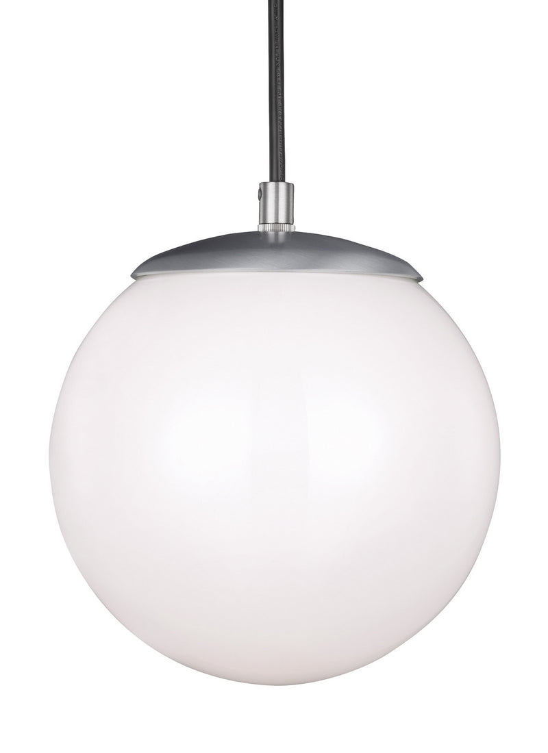 Visual Comfort Studio - 6018EN3-04 - One Light Pendant - Leo - Hanging Globe - Satin Aluminum