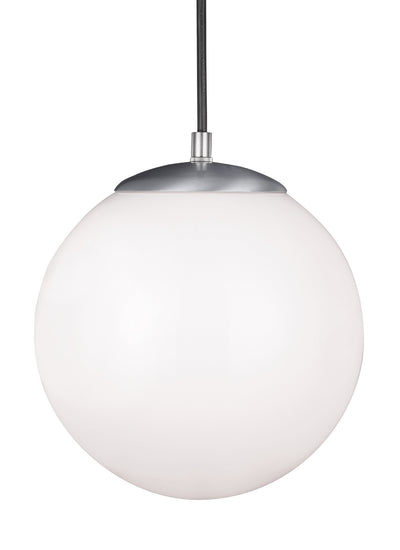 Visual Comfort Studio - 6020-04 - One Light Pendant - Leo - Hanging Globe - Satin Aluminum