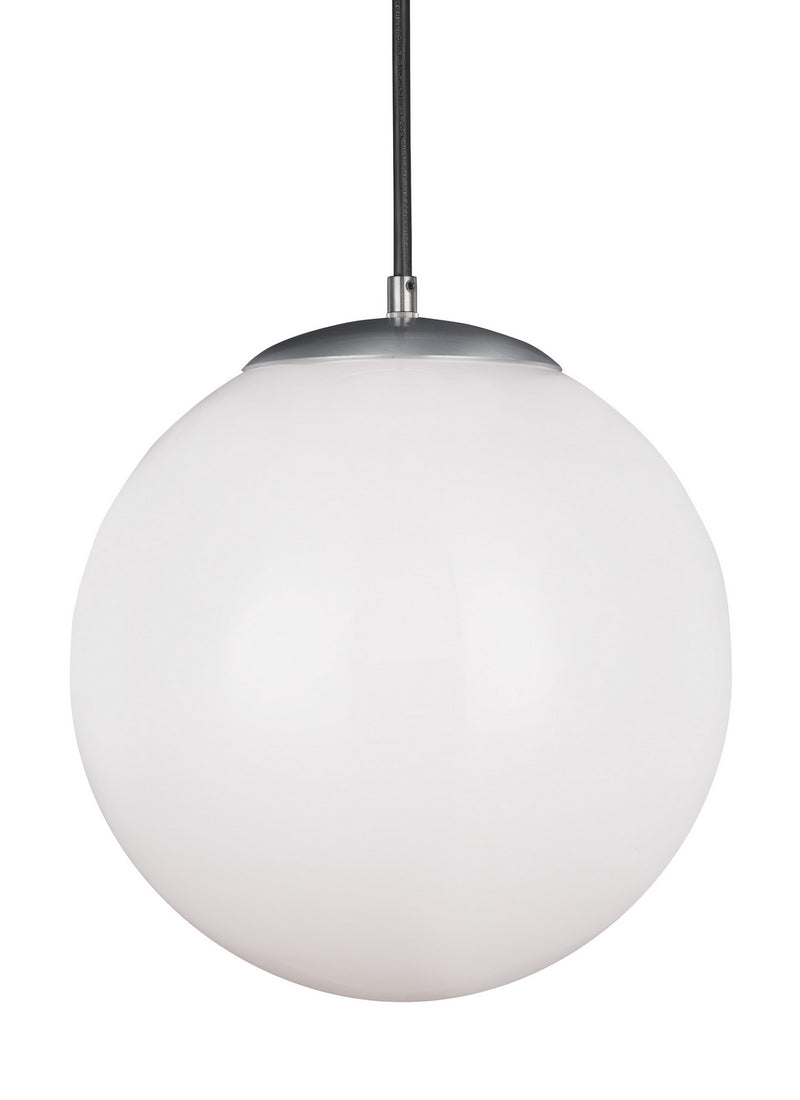 Visual Comfort Studio - 6024EN3-04 - One Light Pendant - Leo - Hanging Globe - Satin Aluminum
