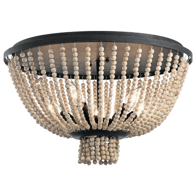 Kichler - 43893DBK - Five Light Flush Mount - Brisbane - Distressed Black