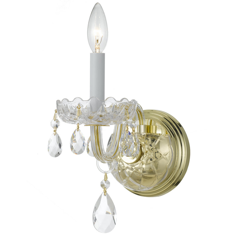 Crystorama - 1031-PB-CL-S - One Light Wall Mount - Traditional Crystal - Polished Brass