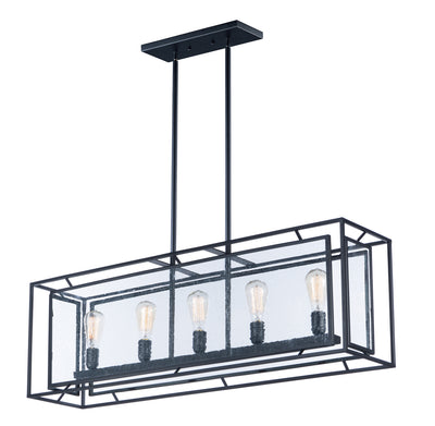Maxim - 21677CDBK/BUI - Five Light Chandelier - Era - Black