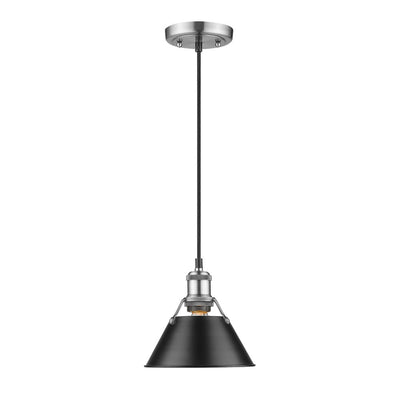 Golden - 3306-S PW-BLK - One Light Pendant - Orwell PW - Pewter