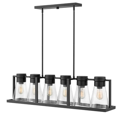 Hinkley - 63306BK-CL - LED Linear Chandelier - Refinery - Black with Clear glass