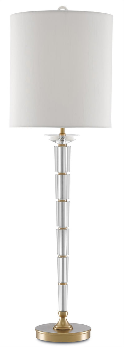 Currey and Company - 6000-0119 - One Light Table Lamp - Retreat - Clear/Antique Brass