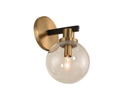 Kalco - 315421BBB - One Light Wall Sconce - Cameo - Matte Black Finish with Brushed Pearlized Brass