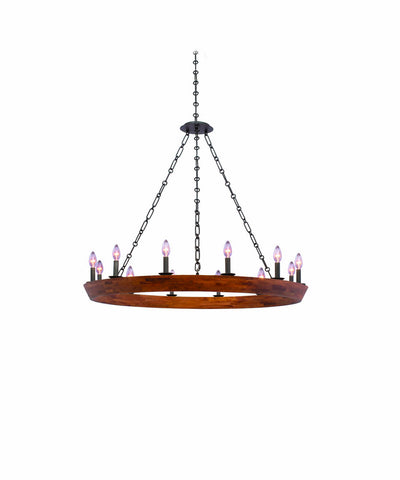 Kalco - 505552BI - 12 Light Chandelier - Lansdale - Black Iron