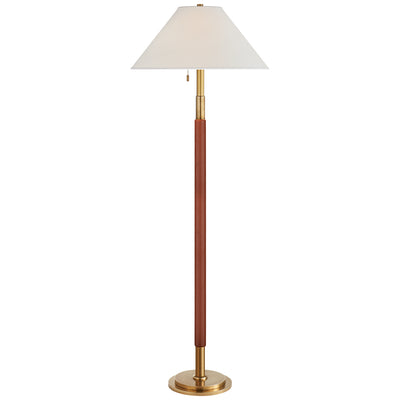 Ralph Lauren - RL 1491NB/SDL-P - Two Light Floor Lamp - Garner - Natural Brass and Saddle Leather