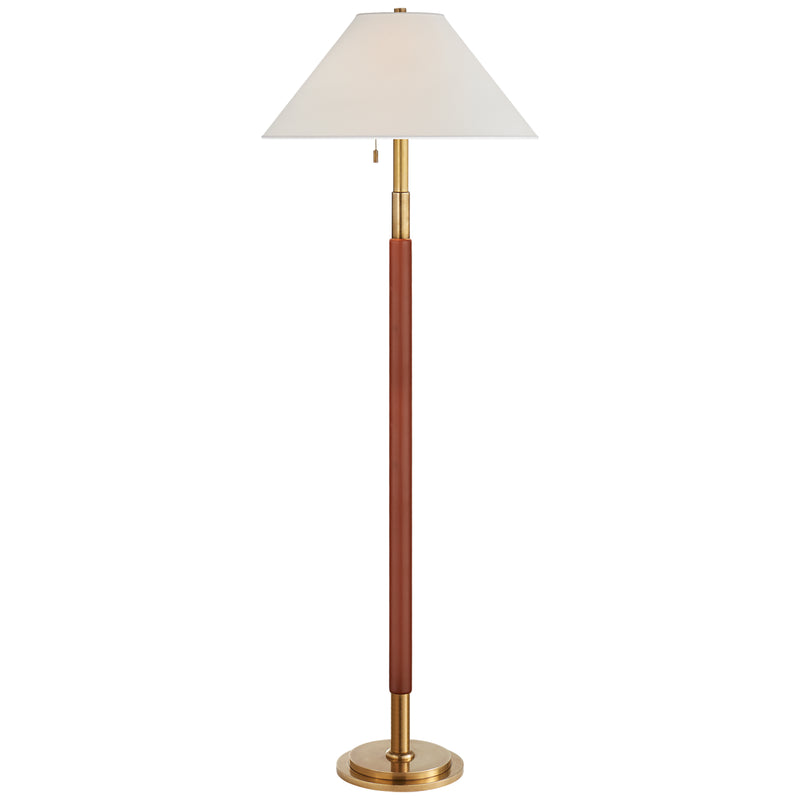 Ralph Lauren - RL 1491NB/SDL-P - Two Light Floor Lamp - Garner - Natural Brass and Saddle Leather