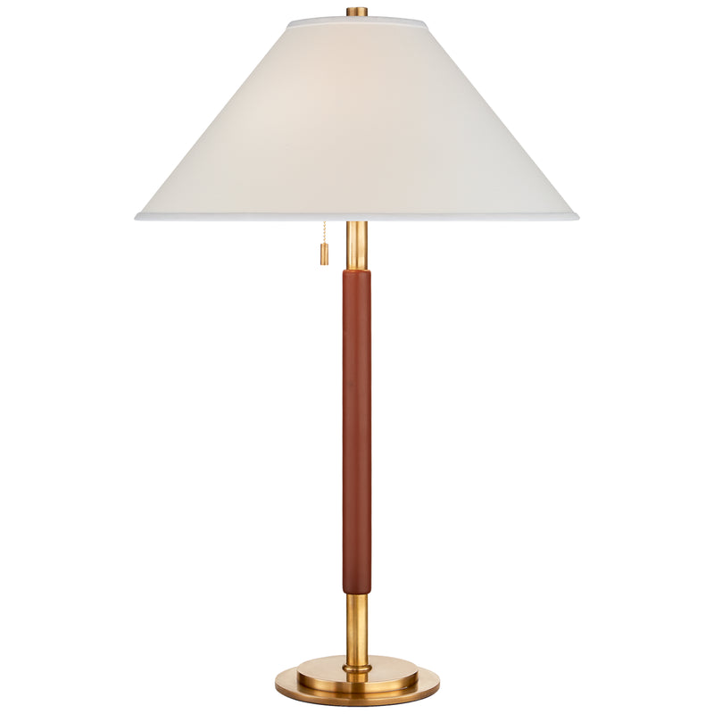 Ralph Lauren - RL 3491NB/SDL-P - Two Light Table Lamp - Garner - Natural Brass and Saddle Leather