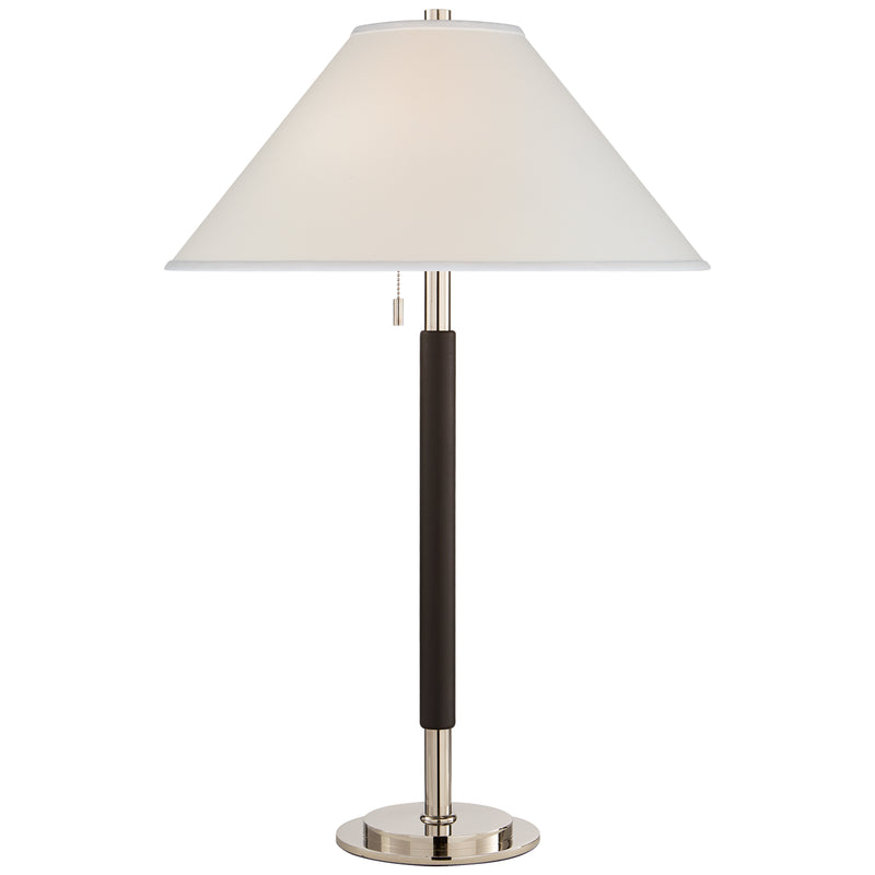 Ralph Lauren - RL 3491PN/CHC-P - Two Light Table Lamp - Garner - Polished Nickel and Chocolate Leather