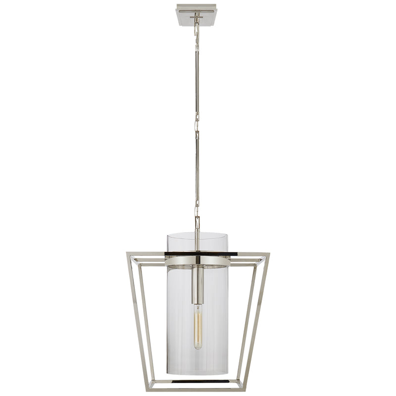 Visual Comfort Signature - S 5167PN-CG - One Light Lantern - Presidio - Polished Nickel