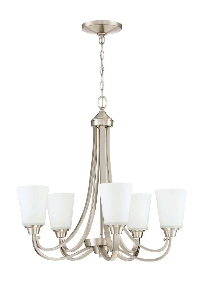 Craftmade - 41925-BNK - Five Light Chandelier - Grace - Brushed Polished Nickel