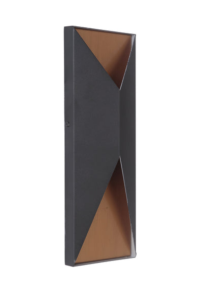 Craftmade - Z3412-TBSB-LED - LED Pocket Sconce - Peak - Matte Black / Satin Brass