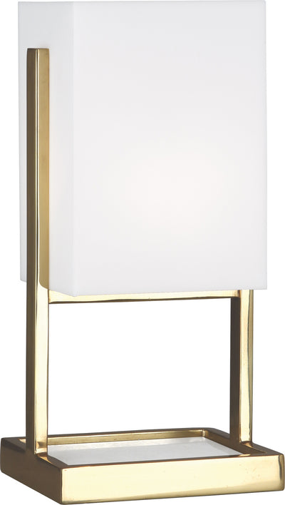 Robert Abbey - 195 - One Light Accent Lamp - Nikole - Modern Brass and White Marble