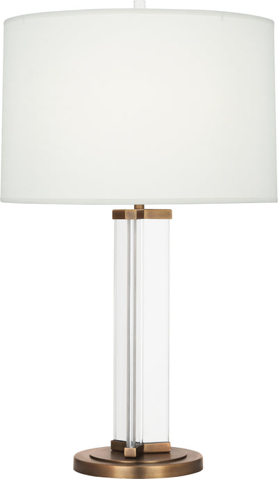 Robert Abbey - 472 - One Light Table Lamp - Fineas - Clear Glass and Aged Brass
