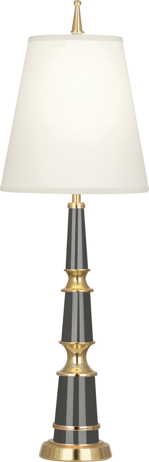Robert Abbey - A900X - One Light Accent Lamp - Jonathan Adler Versailles - Ash Lacquered Paint w/Modern Brass