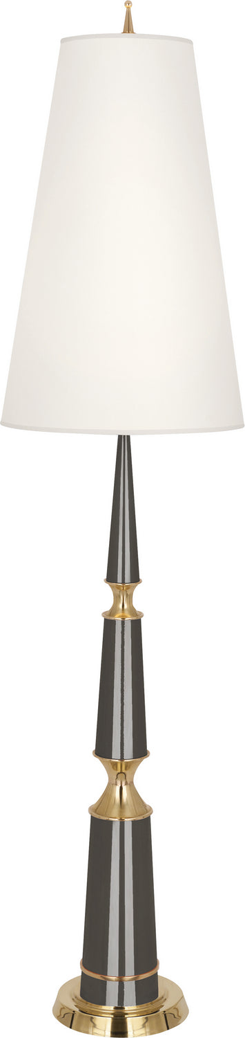 Robert Abbey - A902X - One Light Floor Lamp - Jonathan Adler Versailles - Ash Lacquered Paint w/Modern Brass