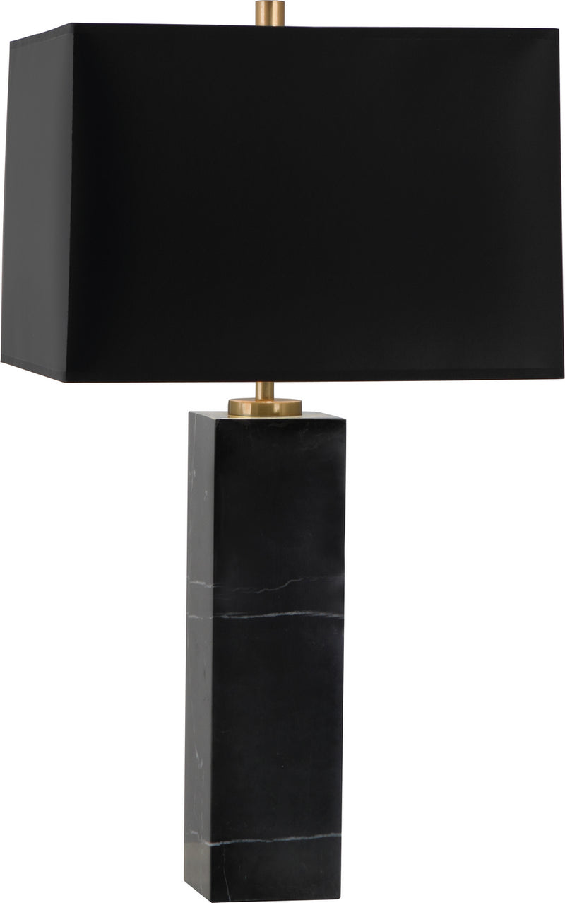 Robert Abbey - B796X - One Light Table Lamp - Jonathan Adler Canaan - Black Marble Base w/Antique Brass