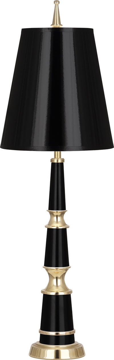 Robert Abbey - B900 - One Light Accent Lamp - Jonathan Adler Versailles - Black Lacquered Paint w/Modern Brass