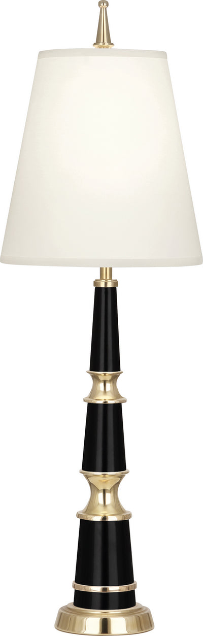 Robert Abbey - B900X - One Light Accent Lamp - Jonathan Adler Versailles - Black Lacquered Paint w/Modern Brass