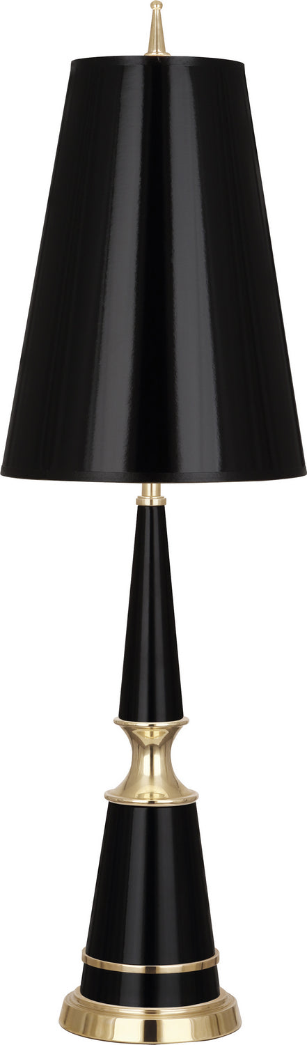 Robert Abbey - B901 - One Light Table Lamp - Jonathan Adler Versailles - Black Lacquered Paint w/Modern Brass