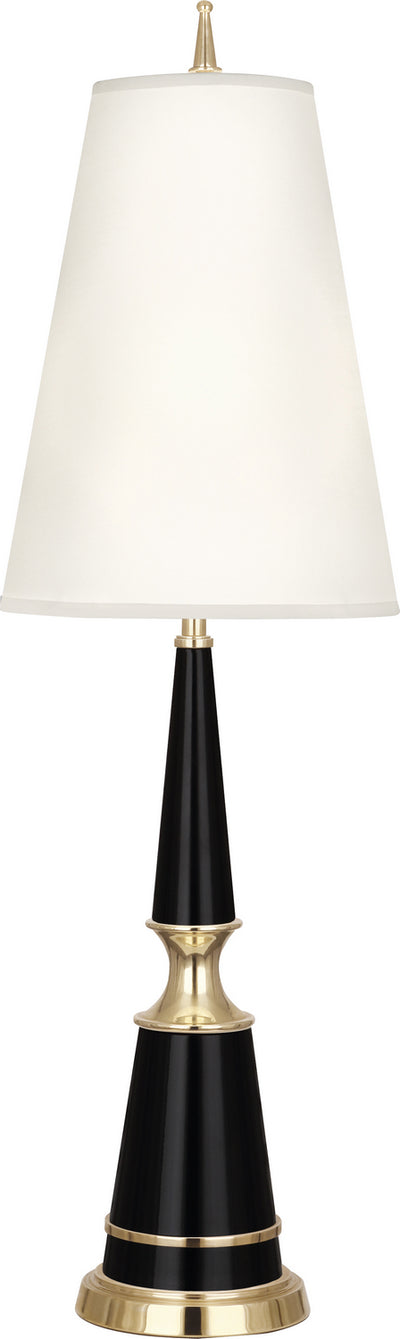 Robert Abbey - B901X - One Light Table Lamp - Jonathan Adler Versailles - Black Lacquered Paint w/Modern Brass
