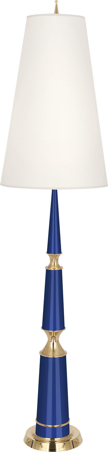 Robert Abbey - C902X - One Light Floor Lamp - Jonathan Adler Versailles - Navy Lacquered Paint w/Modern Brass