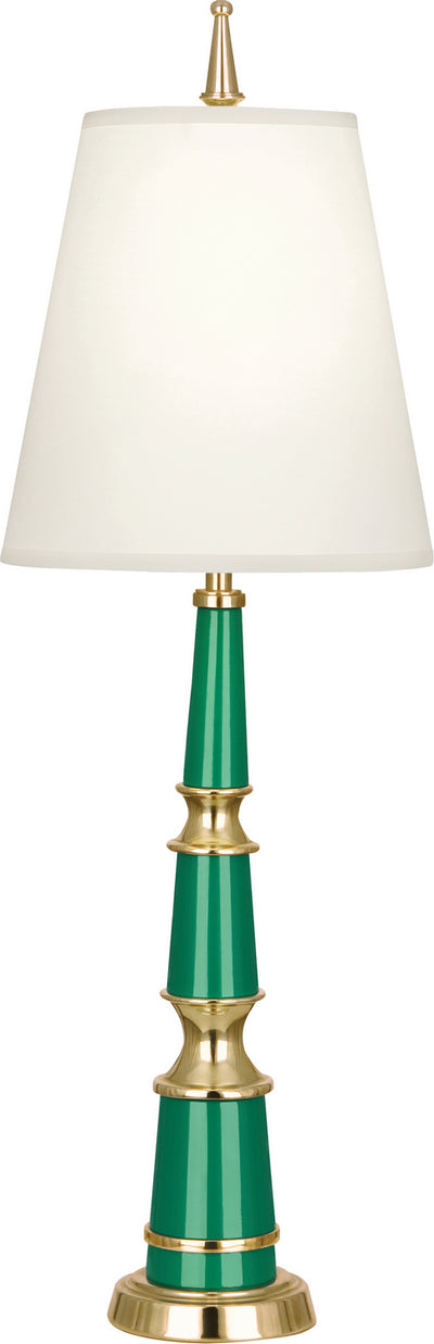 Robert Abbey - G900X - One Light Accent Lamp - Jonathan Adler Versailles - Emerald Lacquered Paint w/Modern Brass