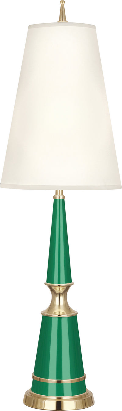 Robert Abbey - G901X - One Light Table Lamp - Jonathan Adler Versailles - Emerald Lacquered Paint w/Modern Brass