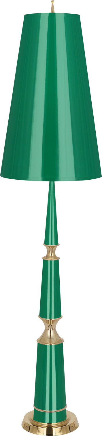 Robert Abbey - G902 - One Light Floor Lamp - Jonathan Adler Versailles - Emerald Lacquered Paint w/Modern Brass