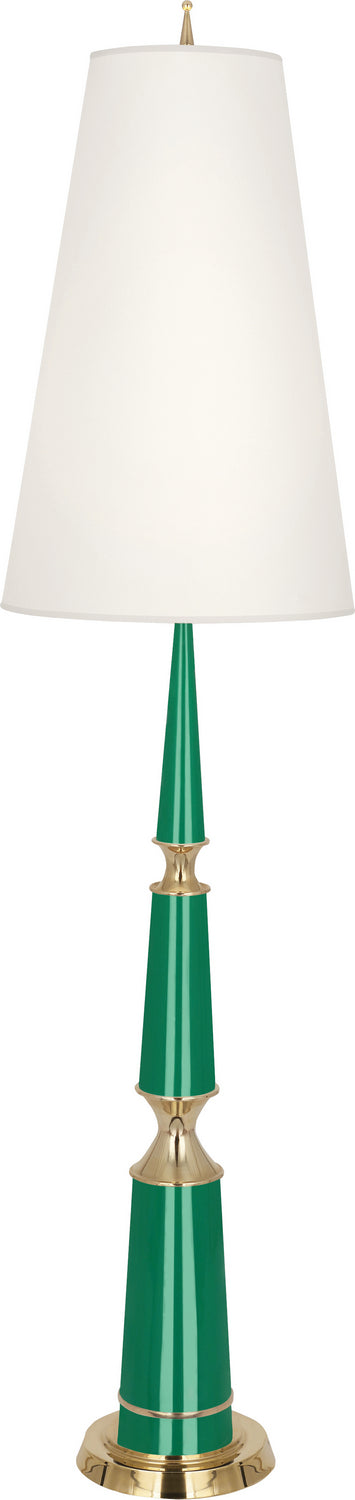 Robert Abbey - G902X - One Light Floor Lamp - Jonathan Adler Versailles - Emerald Lacquered Paint w/Modern Brass