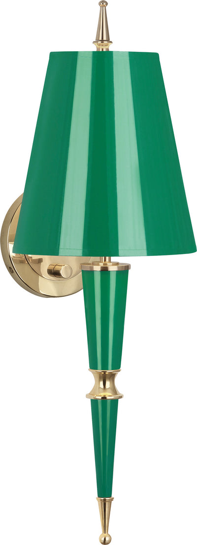 Robert Abbey - G903 - One Light Wall Sconce - Jonathan Adler Versailles - Emerald Lacquered Paint w/Modern Brass