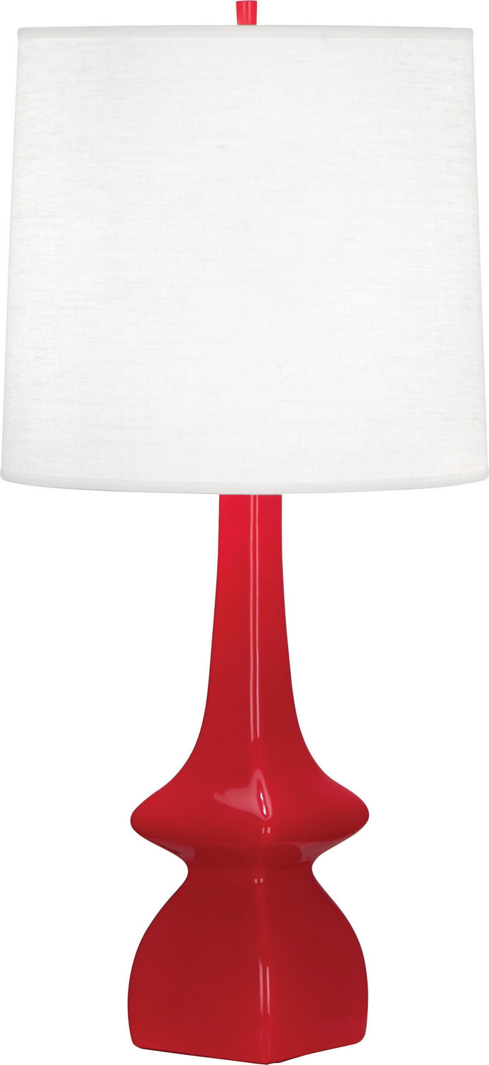 Robert Abbey - RR210 - One Light Table Lamp - Jasmine - RUBY RED GLAZED
