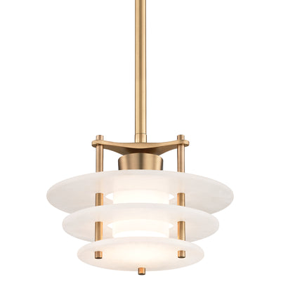 Hudson Valley - 9012-AGB - LED Pendant - Gatsby - Aged Brass
