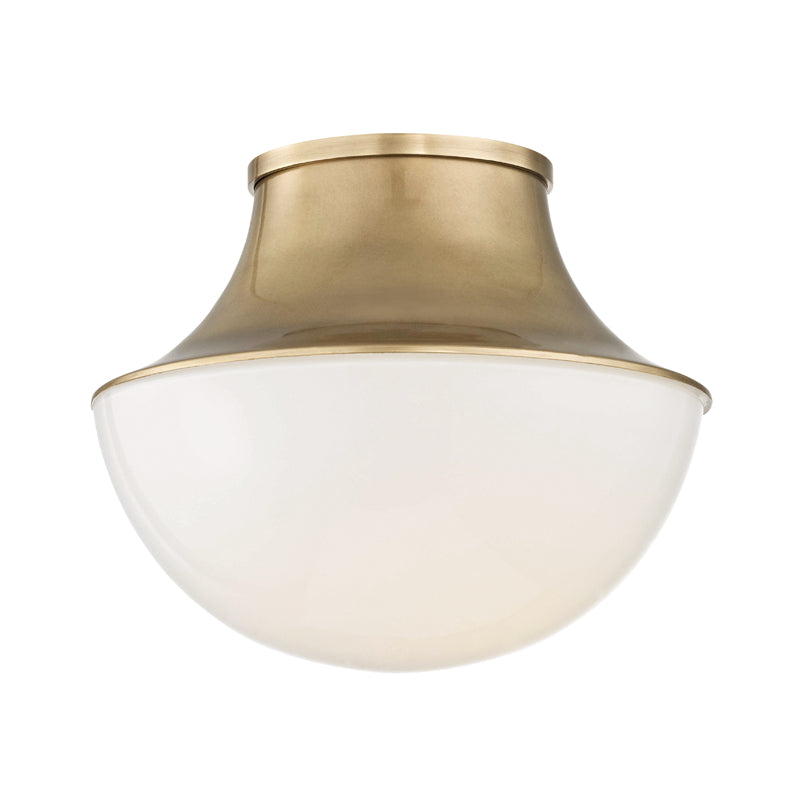 Hudson Valley - 9411-AGB - One Light Flush Mount - Lettie - Aged Brass
