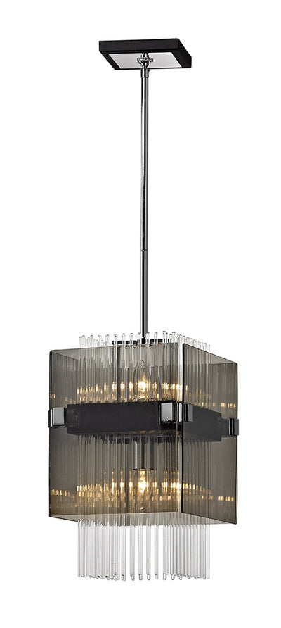 Troy Lighting - F5904-BRZ/PC - Two Light Pendant - Apollo - Dark Bronze Polished Chrome