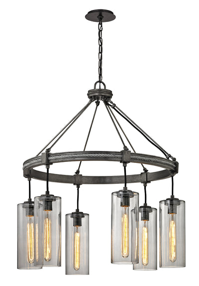 Troy Lighting - F5916 - Six Light Pendant - Union Square - Graphite