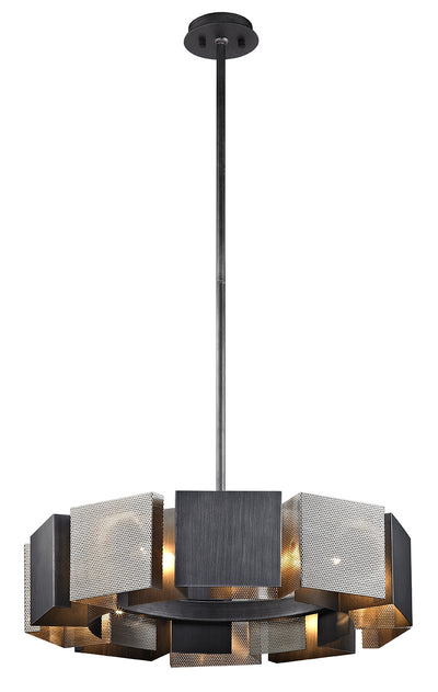 Troy Lighting - F6045-GRA/BN - Ten Light Pendant - Impression - Graphite & Satin Nickel