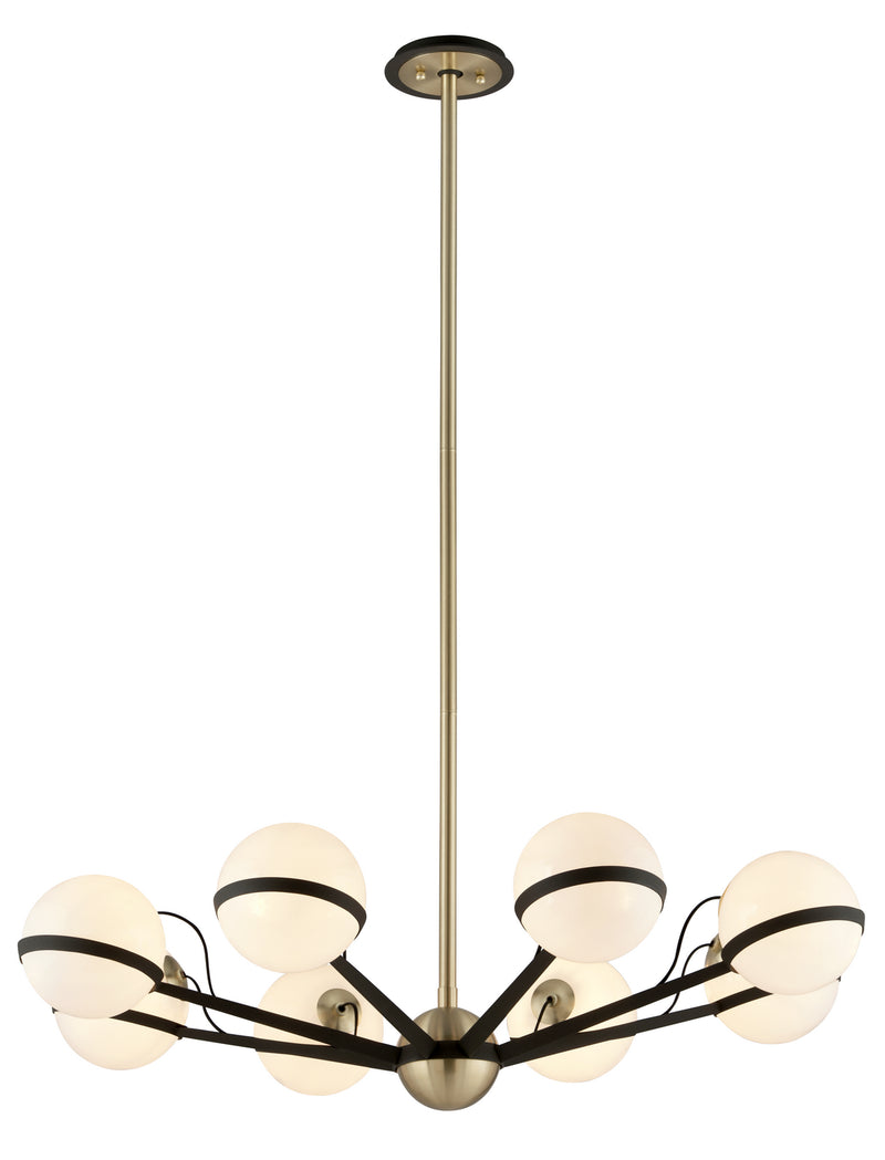 Troy Lighting - F5304 - Eight Light Chandelier - Ace - Textured Bronze Brushed Brass