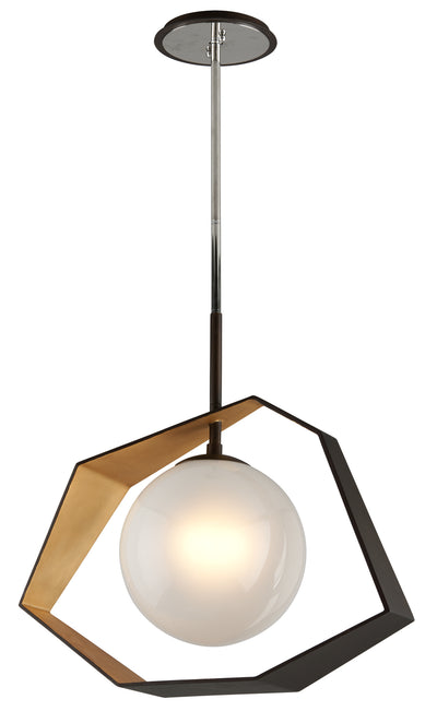 Troy Lighting - F5526 - One Light Pendant - Origami - Bronze With Gold Leaf