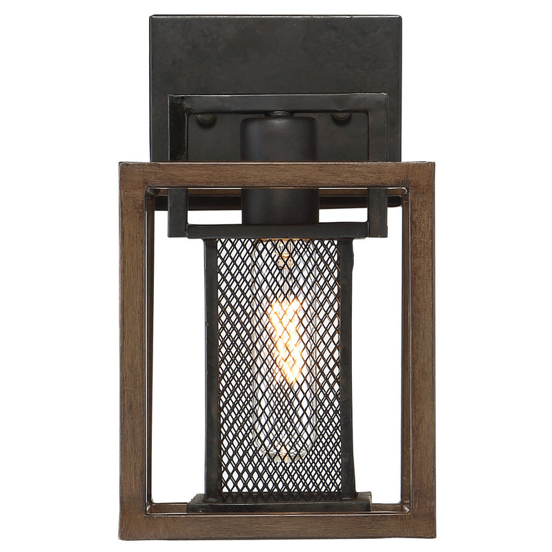 Varaluz - 285B01DOBL - One Light Bath - Rio Lobo - Dark Oak/Black