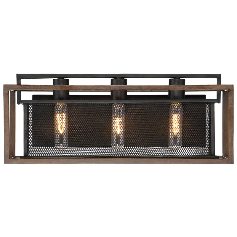 Varaluz - 285B03DOBL - Three Light Bath - Rio Lobo - Dark Oak/Black