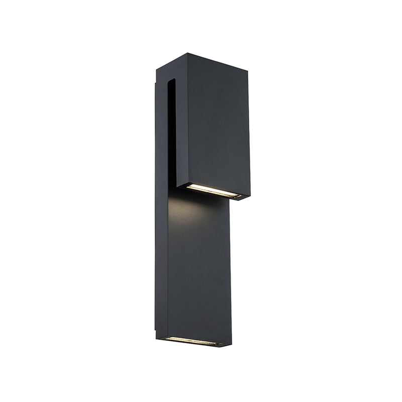 Modern Forms - WS-W13718-BK - LED Outdoor Wall Sconce - Double Down - Black