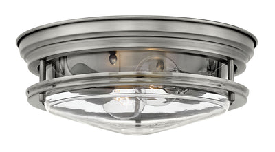 Hinkley - 3302AN-CL - LED Flush Mount - Hadley - Antique Nickel with Clear glass