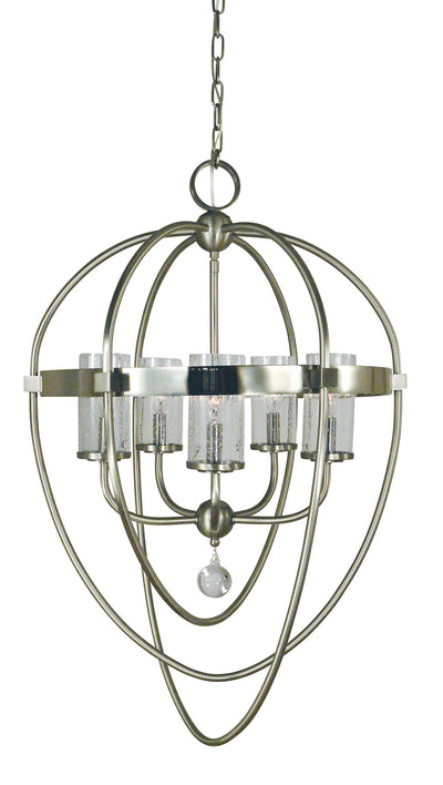 Framburg - 3045 BN/PN - Five Light Foyer Chandelier - Margaux - Brushed Nickel with Polished Nickel Accents