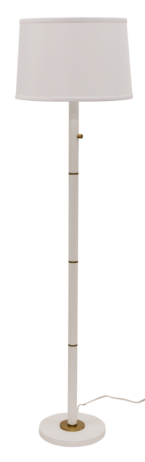 House of Troy - RU703-WT - Three Light Floor Lamp - Rupert - White With Weathered Brass